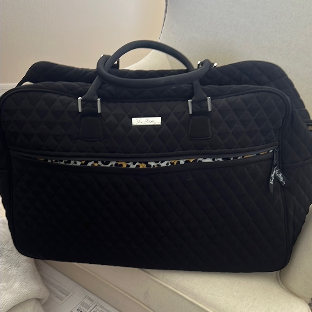Vera Bradley Black Quilted Travel Bag